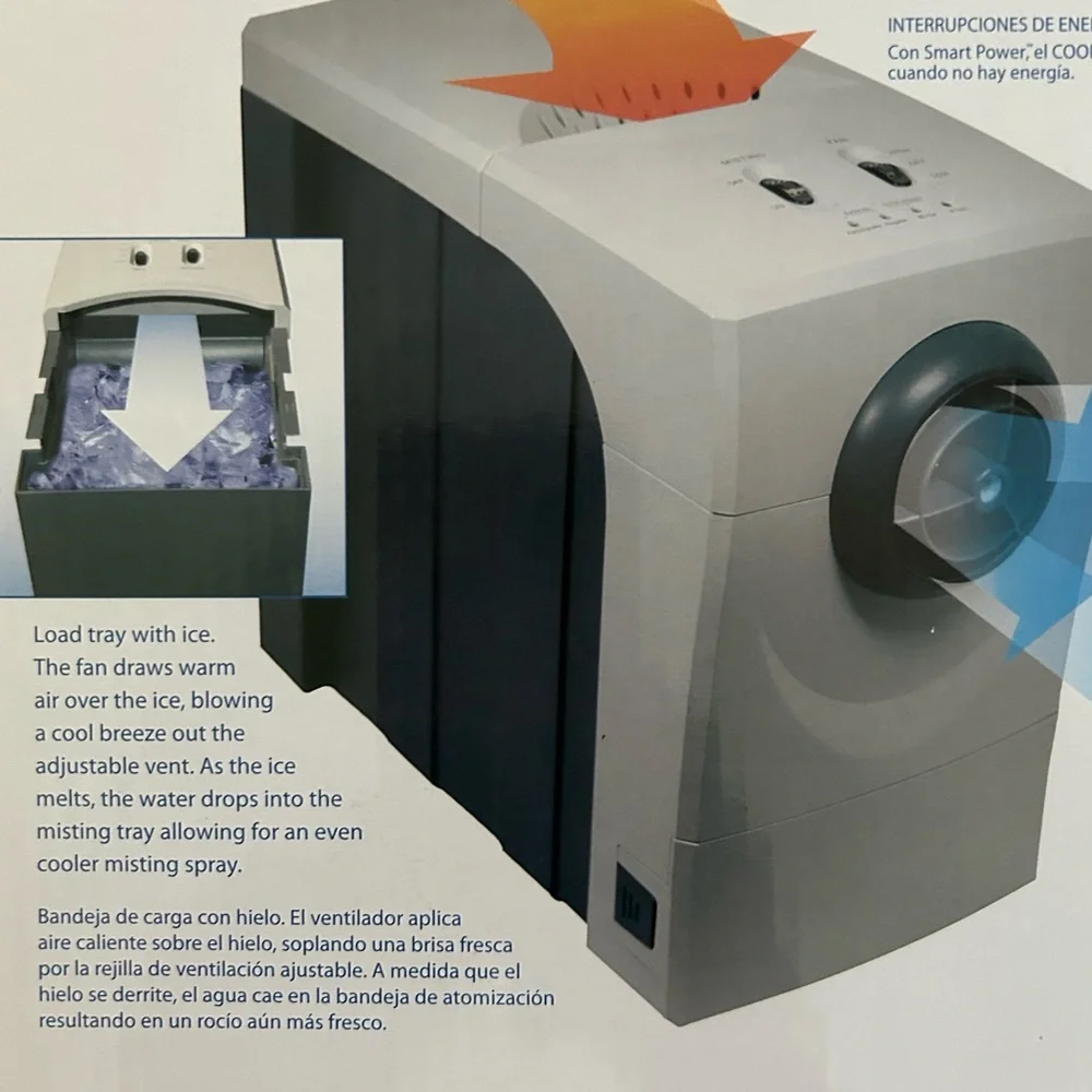 New Gray Portable Personal Air Conditioner with Rechargeable Powerful Features - Picture 8 of 8